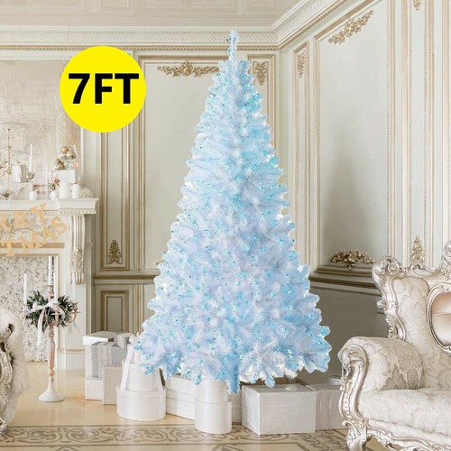 7ft white pine christmas tree - white,