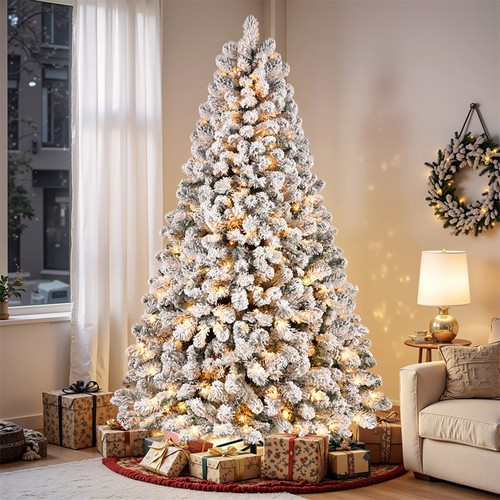 Snow flocked christmas - snow,