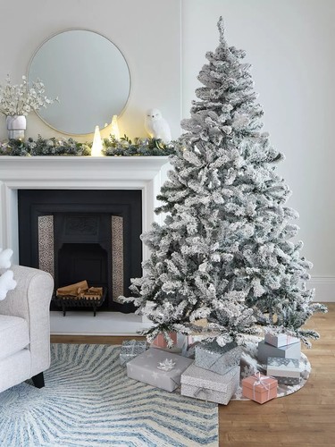 7ft snow flocked emperor - snow,