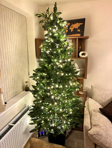 7ft artificial pre lit - artificial, pre-lit