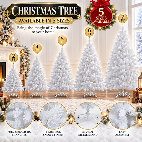 7ft white artificial - white,