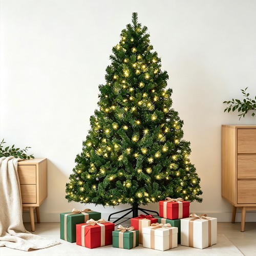 7ft green christmas tree - christmas,