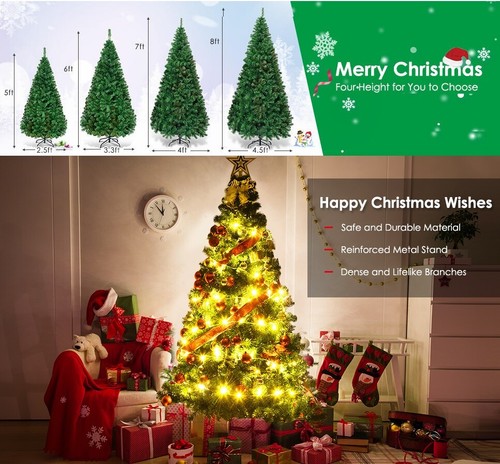 Christmas tree with lights - with,