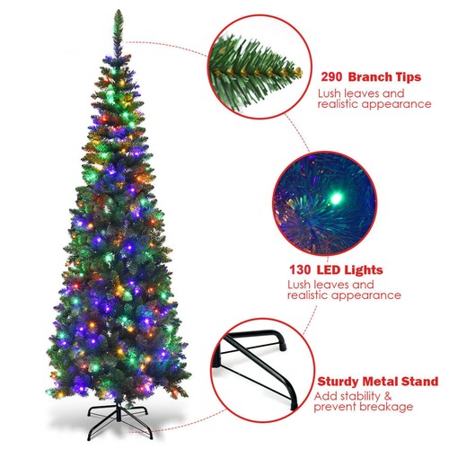 Slim pre lit christmas tree - christmas,