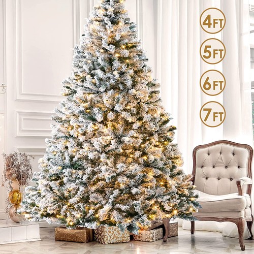 Snow covered christmas tree - covered,