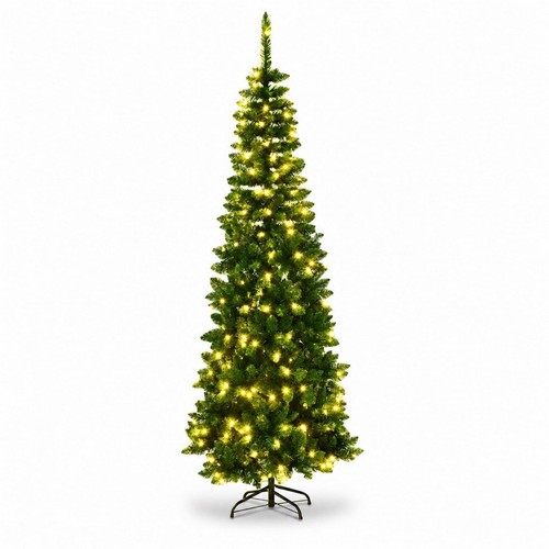 Slim pre lit christmas tree - slim,